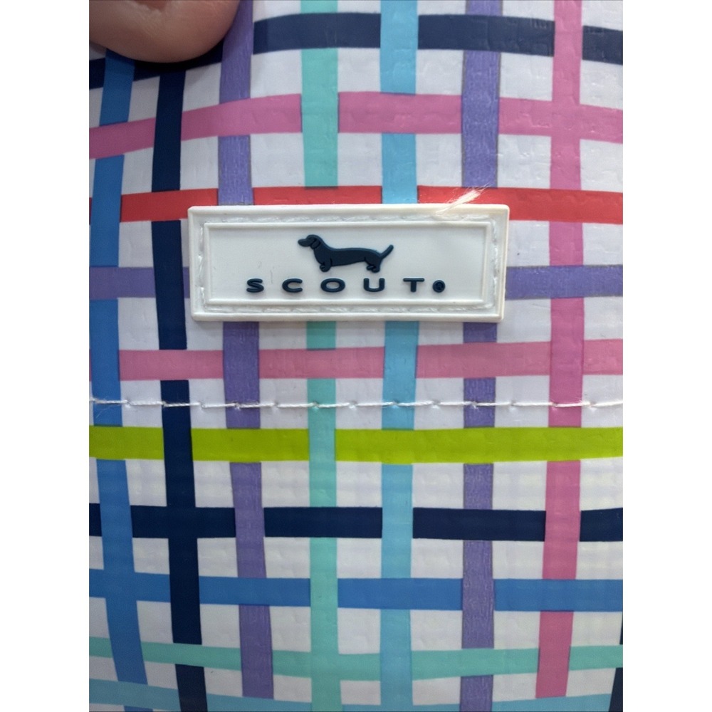 SCOUT BJ Bag Pocketette Daschund Tote Multi Color Stripe Water Resistant  Bag - Picture 7 of 13